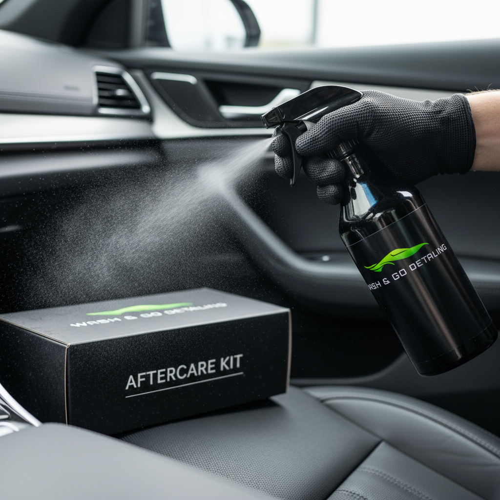 Пръскане на APC върху четката с кутията отзад